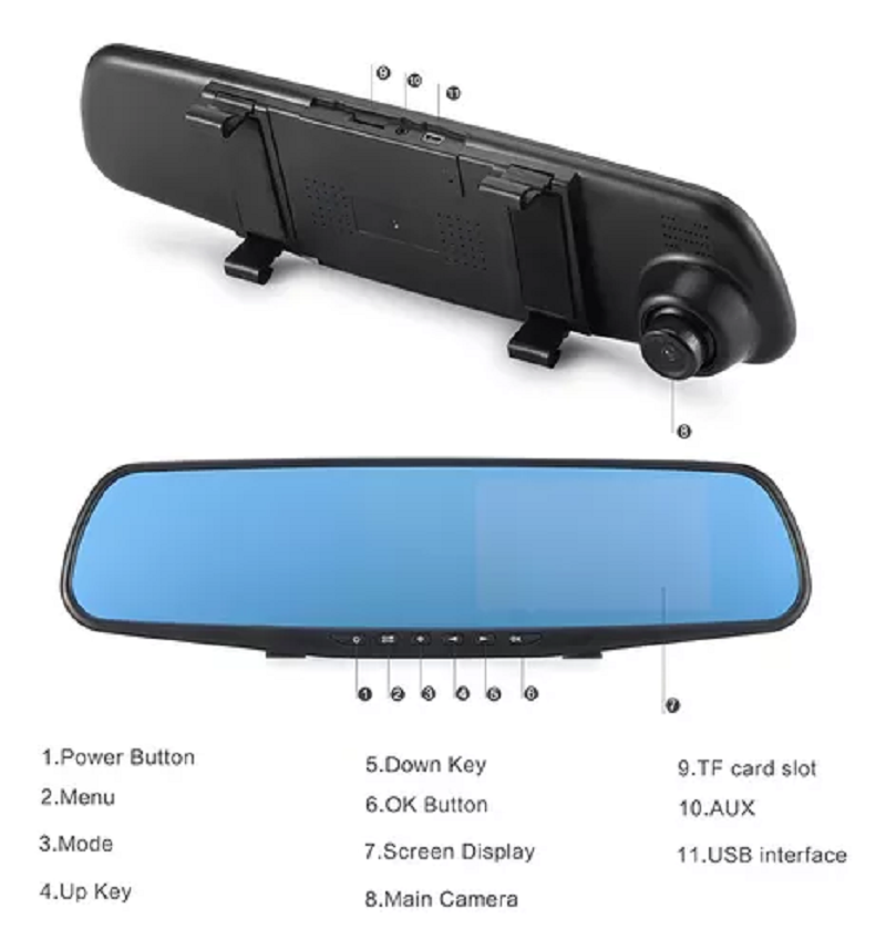 Miniatura 2 de Espejo Retrovisor Camara Dvr Hd